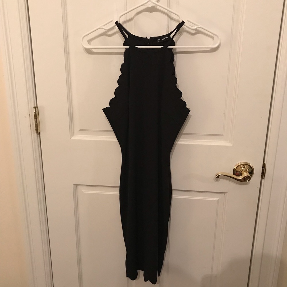 Scalloped Midi Dress